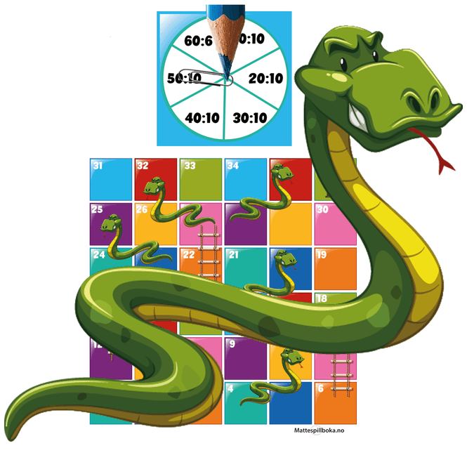 Hovedbilde Divisjon | Stigespill med spinner | Delt på 10 og ...