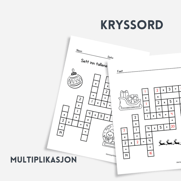 Gangekryssord med juletema