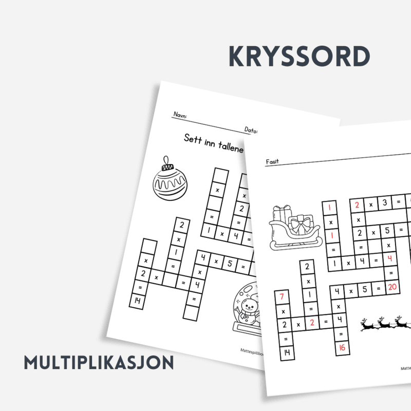 Gangekryssord med juletema