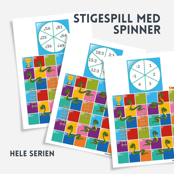 Stigespill med spinner- hele serien